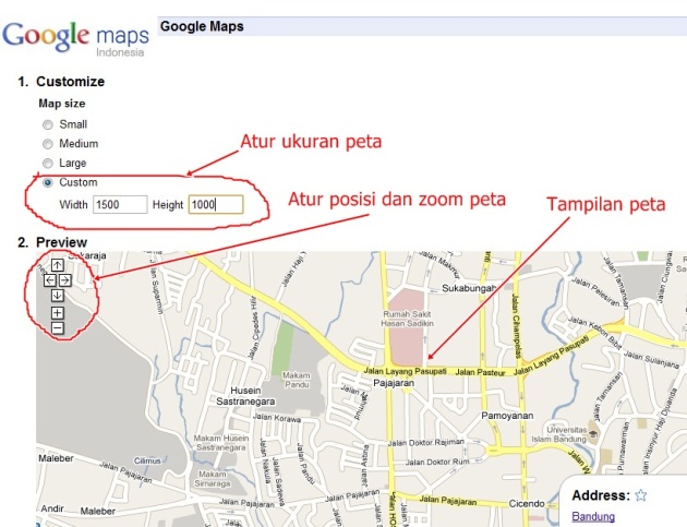 Cara Mendapat Peta Jalan Kota Bandung Full dengan Google 