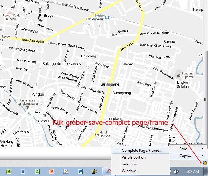 Cara Mendapat Peta Jalan Kota Bandung Full dengan Google 
